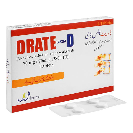 DRATE PLUS D (70MG) 4 TABLETS