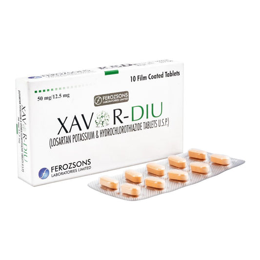 XAVOR-DIU (50/12.5MG) 10 TABLETS