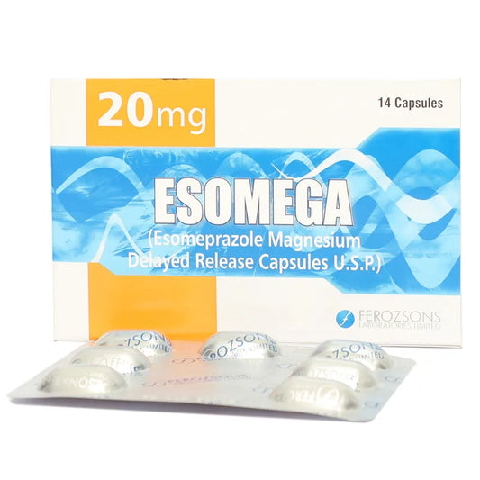 ESOMEGA (20MG) 14 CAPSULES