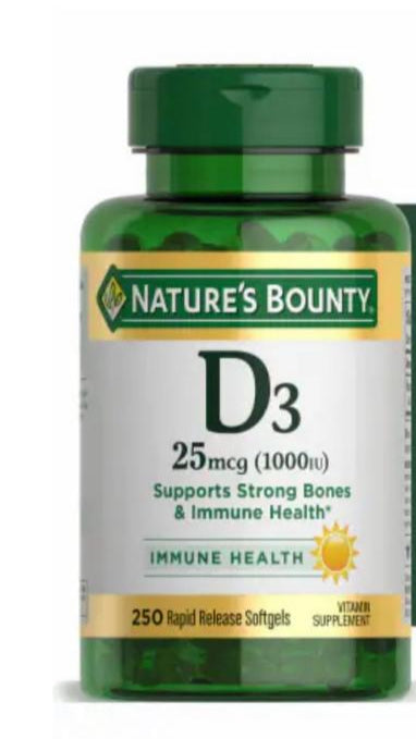 Nature`s Bounty D3 (25mcg/1000IU) 250 Softgels