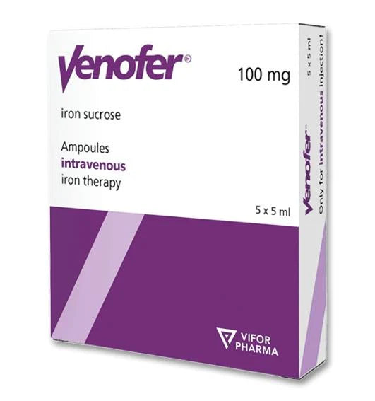 VENOFER (100MG/5ML) 5 AMPOULE INJECTIONS