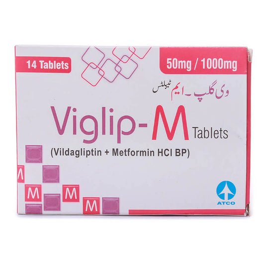 VIGLIP-M (50/1000MG) 14 TABLETS