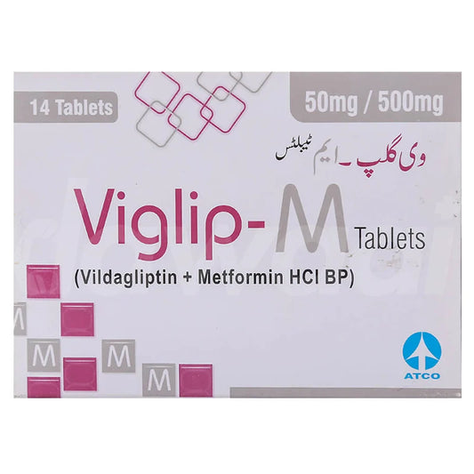 VIGLIP-M (50/500MG) 14 TABLETS