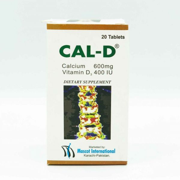 Cal-D (600mg/400IU) 20 Tablets