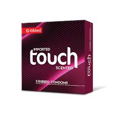 TOUCH RIBBED CONDOM 5"s