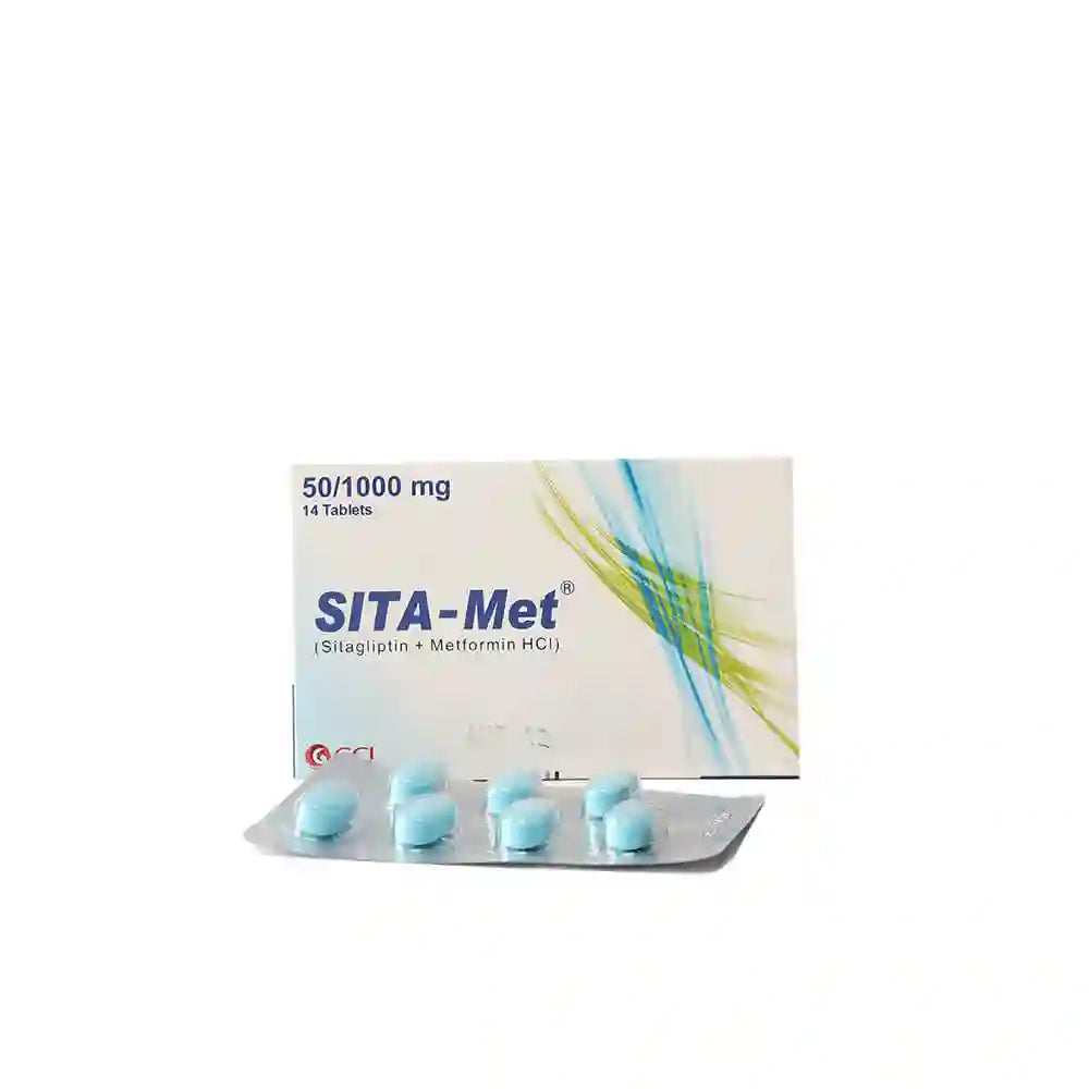 SITA-MET (50/1000MG) 14 TABLETS