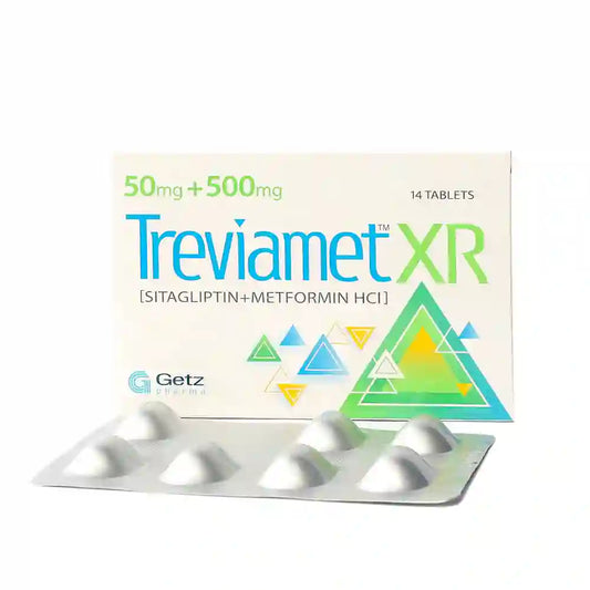 TREVIAMET-XR (50/500MG) 14 TABLETS